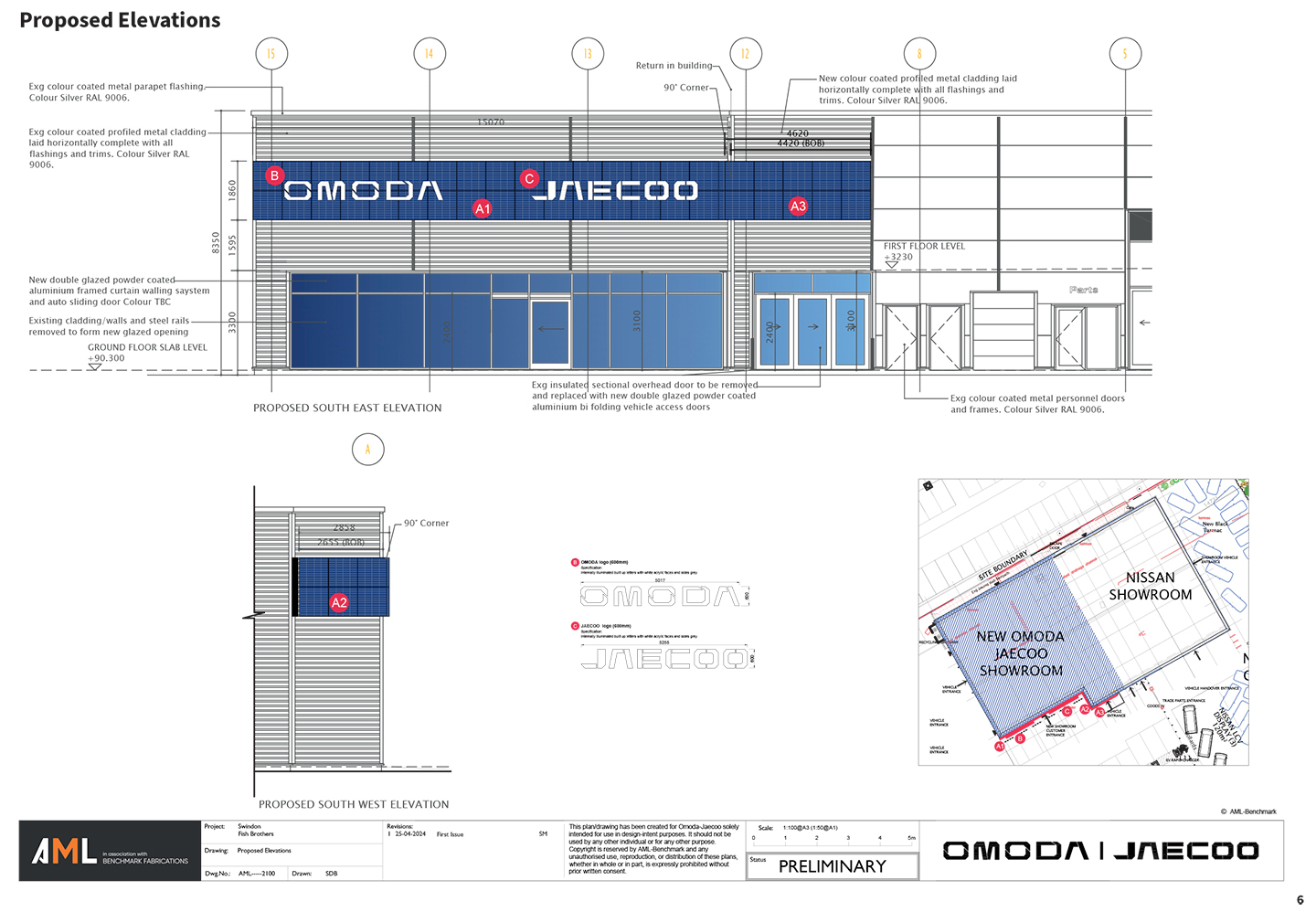Brand Implementation Front Elevation Drawing Brand Implementation